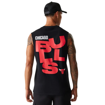 New Era NBA Chicago Bulls Graphic Sleeveless T-Shirt "Black"