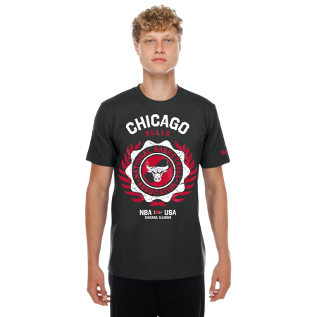 New Era NBA Chicago Bulls Laurel Crest Flocking T-shirt "Black"