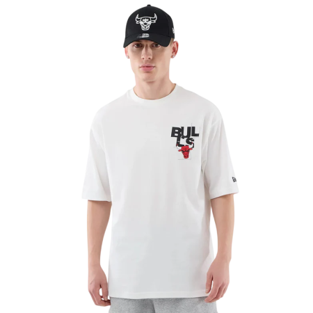 New Era NBA Chicago Bulls Player Graphic Oversized T-Shirt "White"