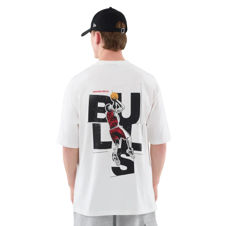 New Era NBA Chicago Bulls Player Graphic Oversized T-Shirt "White"