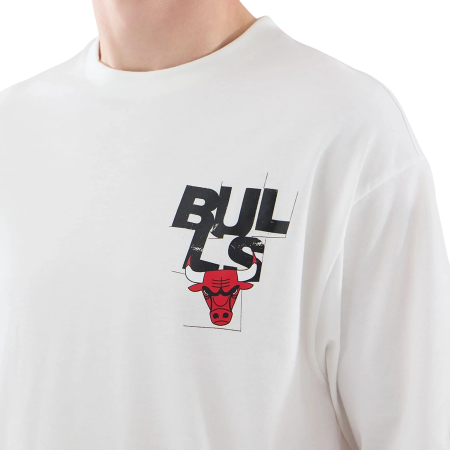 New Era NBA Chicago Bulls Player Graphic Oversized T-Shirt "White"