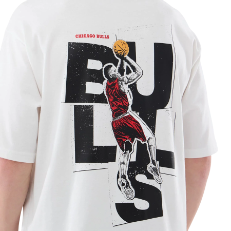 New Era NBA Chicago Bulls Player Graphic Oversized T-Shirt "White"