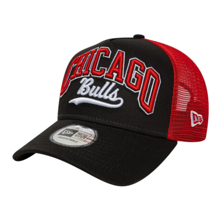 New Era NBA Chicago Bulls Script 9FORTY E-Frame Trucker Adjustable Cap