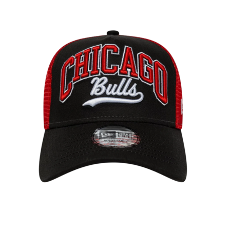 New Era NBA Chicago Bulls Script 9FORTY E-Frame Trucker Adjustable Cap