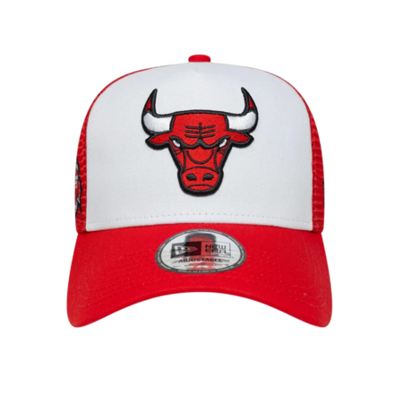 New Era NBA Chicago Bulls Side Patch 9FORTY A-Frame Trucker Adjustable Cap