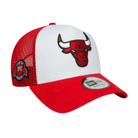New Era NBA Chicago Bulls Side Patch 9FORTY A-Frame Trucker Adjustable Cap