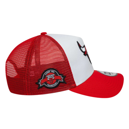 New Era NBA Chicago Bulls Side Patch 9FORTY A-Frame Trucker Adjustable Cap