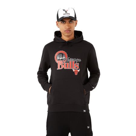 New Era NBA Chicago Bulls Throwback Graphic Hoodie "Schwarz "