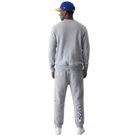 New Era NBA Golden State Warriors Varsity Crew Neck Sweatshirt "Heather Gray"