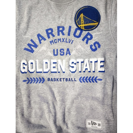 New Era NBA Golden State Warriors Varsity Crew Neck Sweatshirt "Heather Gray"