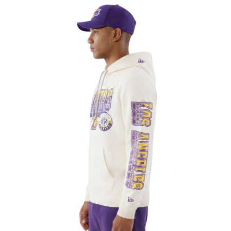 New Era NBA L.A Lakers The West Classic Graphic Pullover Hoodie "Off-White"