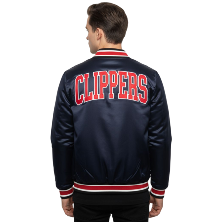 New Era NBA L.A. Clippers Embroidered Logo Bomber Jacket "Navy"