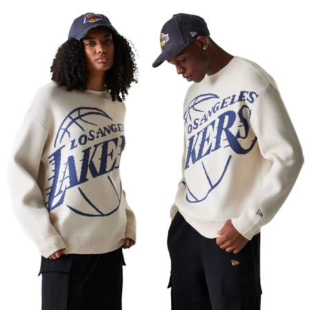 New Era NBA LA Lakers Knit Oversized Sweater "Light Beige"