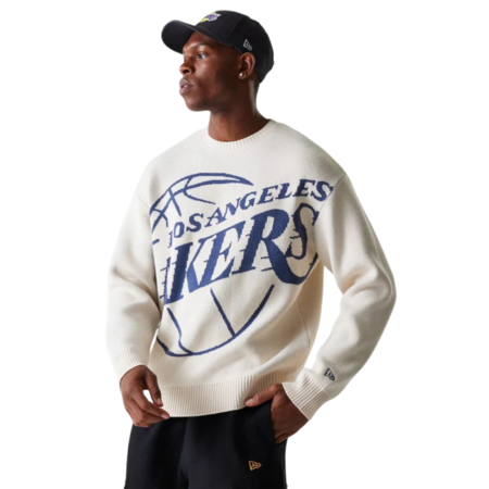 New Era NBA LA Lakers Knit Oversized Sweater "Light Beige"