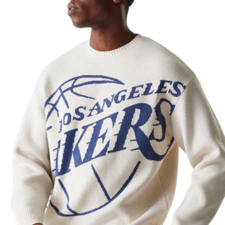 New Era NBA LA Lakers Knit Oversized Sweater "Light Beige"