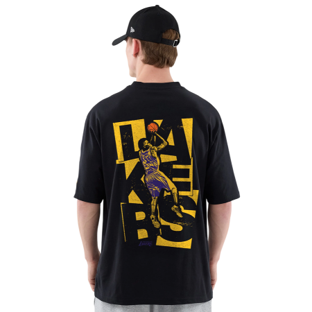 New Era NBA LA Lakers Player Graphic Oversized T-Shirt "Black"