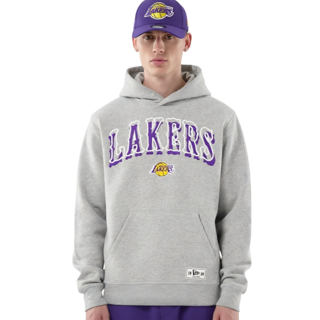 New Era NBA Los Angeles Lakers Varsity Pollover Hoodie "Heather Gray"