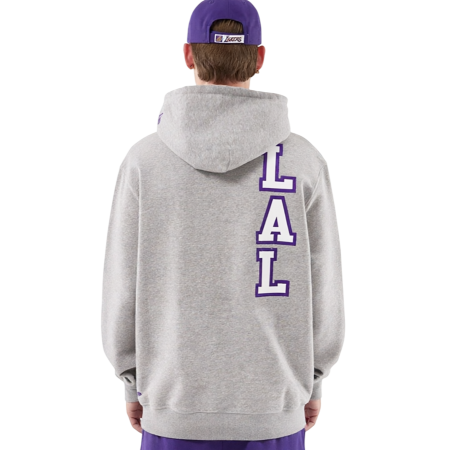 New Era NBA Los Angeles Lakers Varsity Pollover Hoodie "Heather Gray"