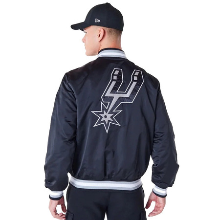 Neue Ära NBA Spurs Satin Bomberjacke "Black"