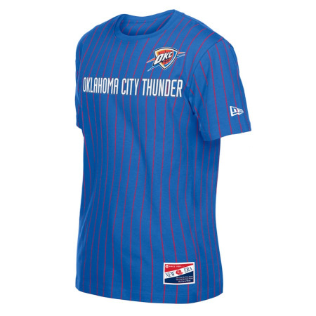 New Era NBA Oklahoma City Thunder Throwback H1 Pinstriped SS Tee