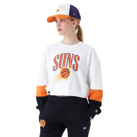 Neu Era NBA Phoenix Sonnen Frauen Farbe Block Crop Crew Neck Sweatshirt
