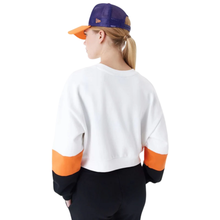 Neu Era NBA Phoenix Sonnen Frauen Farbe Block Crop Crew Neck Sweatshirt