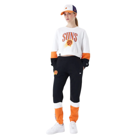 Neu Era NBA Phoenix Sonnen Frauen Farbe Block Crop Crew Neck Sweatshirt