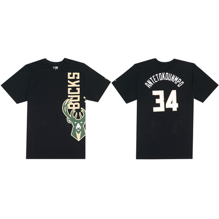 New Era NBA Team Milwaukee Bucks Tee #34 Antetokounmpo #