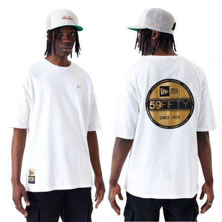 New era NY Sticker Oversized T-Shirt "White"