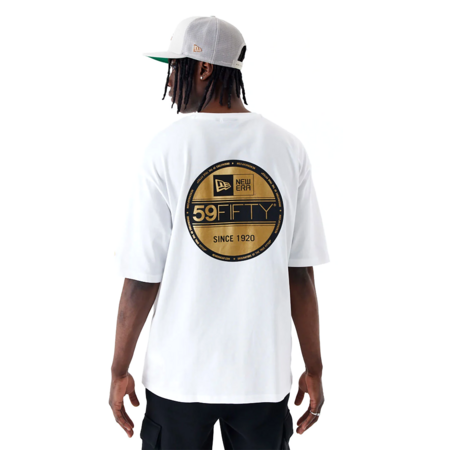 New era NY Sticker Oversized T-Shirt "White"