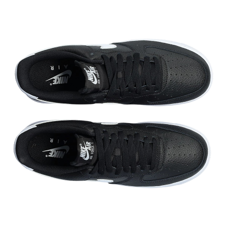 Nike Air Force 1 Low '07 Black White Pebbled Leather