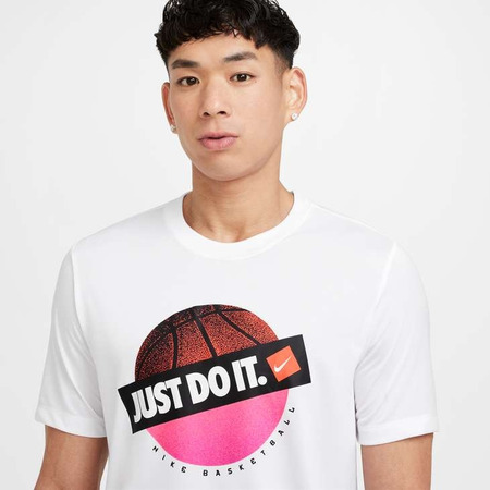 Nike T-Shirt Dri Fit Basket einfach machen "Weiß"