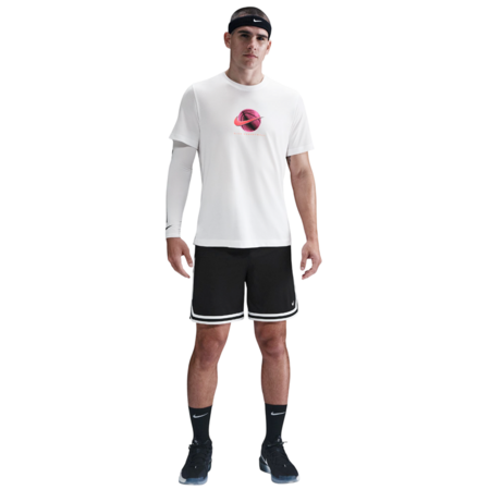 Nike Dri-fit Men's Basketball T-Shirt "White-Pink"