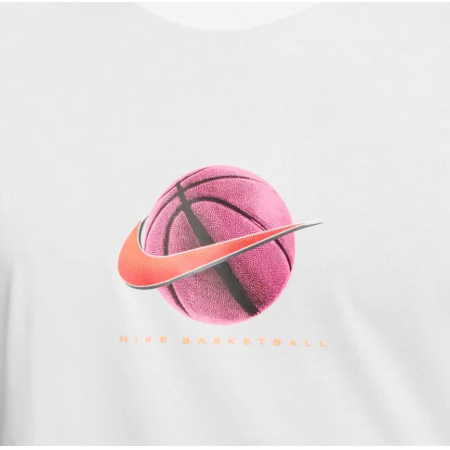 Nike Dri-fit Men's Basketball T-Shirt "White-Pink"
