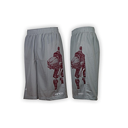 And1 Short Bandana (gris/burdeos)