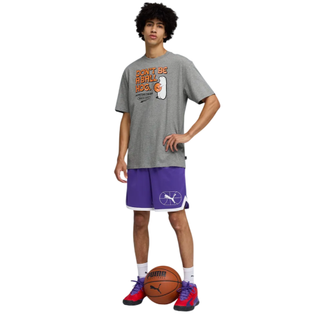 Puma Basketaball Junior Varsity Tee II "Medium Gray Heather"