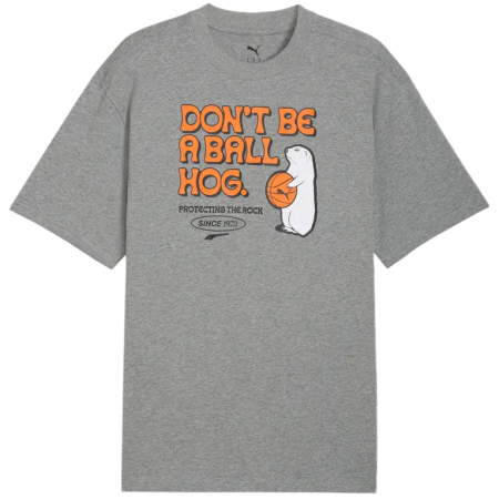 Puma Basketaball Junior Varsity Tee II "Medium Gray Heather"