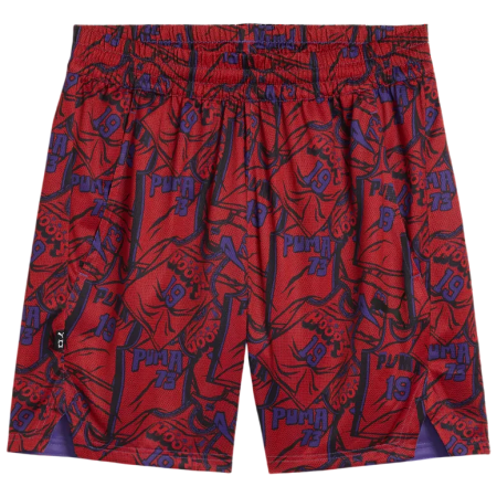Puma Basketball Flagrant Foul AOP 6" Shorts "Candy Apple-AOP"