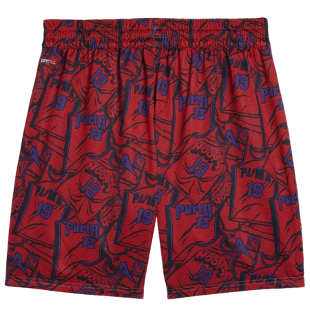Puma Basketball Flagrant Foul AOP 6" Shorts "Candy Apple-AOP"