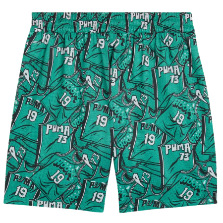 Puma Basketball Flagrant Foul AOP 6" Shorts "Vibrant Green-AOP"