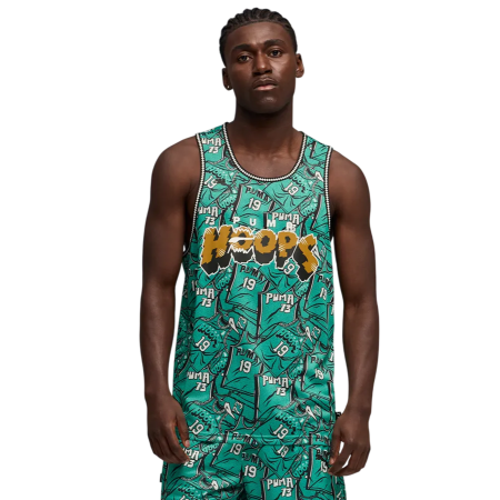 Puma Basketball Flagrant Foul Jersey "Vibrant Green-AOP"