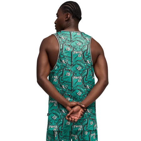 Puma Basketball Flagrant Foul Jersey "Vibrant Green-AOP"