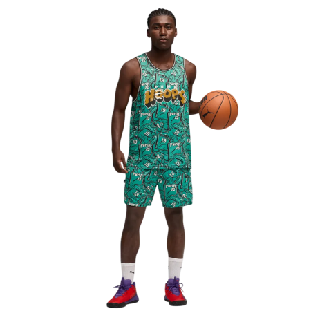 Puma Basketball Flagrant Foul Jersey "Vibrant Green-AOP"