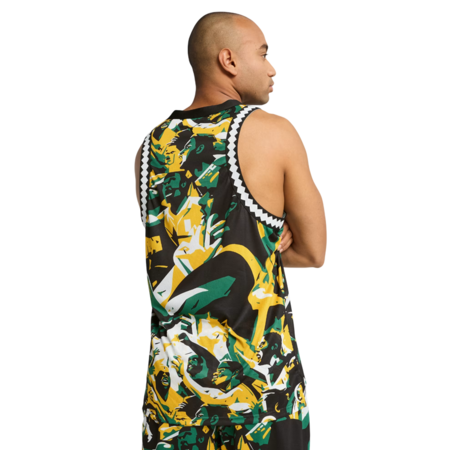Puma Basketball Rival Rage AOP Mesh Tank "Archive Green-AOP