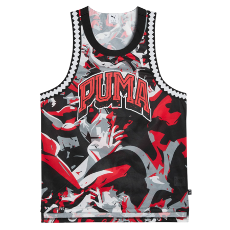 Puma Basketball Rival Rage AOP Mesh Tank "For All time Red-AOP"