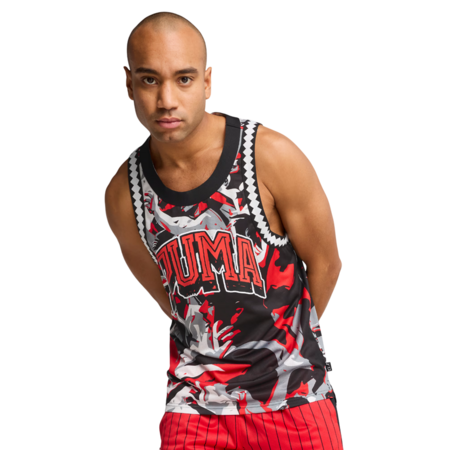 Puma Basketball Rival Rage AOP Mesh Tank "For All time Red-AOP"
