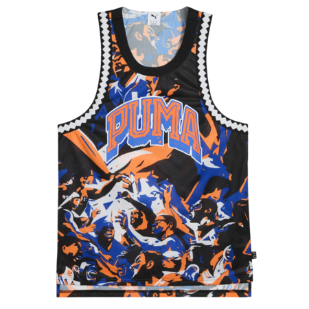 Puma Basketball Rival Rage AOP Mesh Tank "Vivid Blue-AOP"