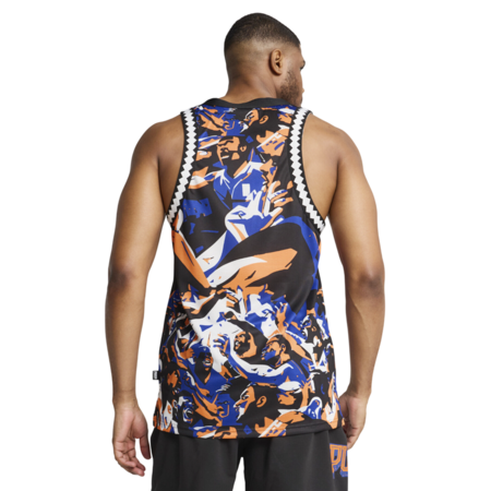 Puma Basketball Rival Rage AOP Mesh Tank "Vivid Blue-AOP"