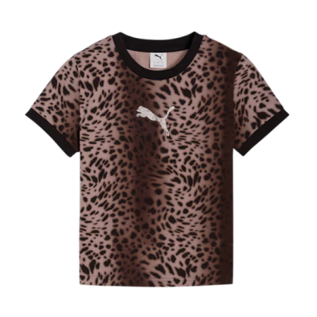 Puma Camiseta ESS GRAPHICS LEO LUXE Bedazzled Slim "Black"