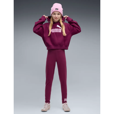 Puma ESS 2 COLOR No. 1 Logo​ Short Length Hoodie FL G "Fuchsia Glow"